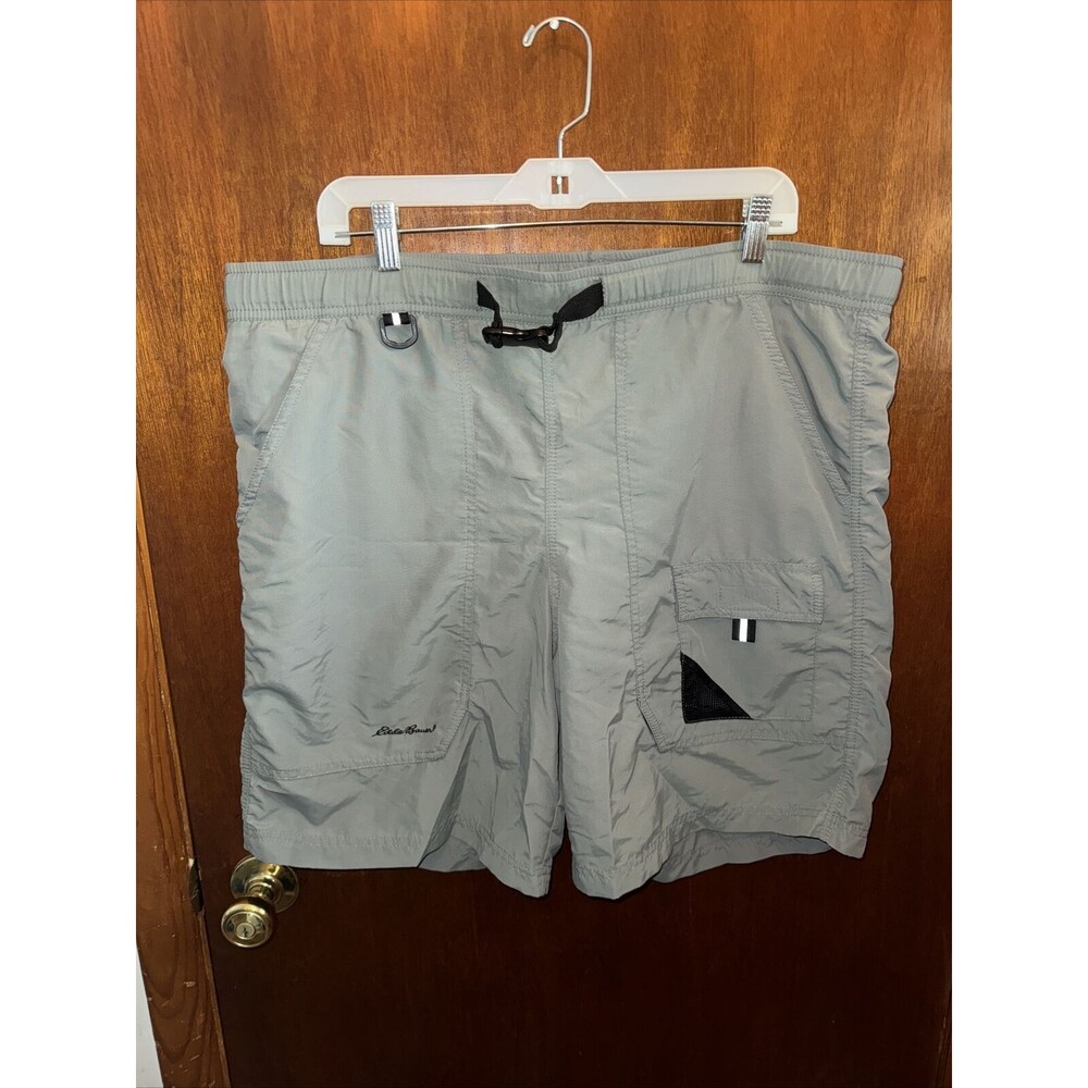 Eddie Bauer Men’s Gray Cargo Hiking Shorts Size Large Tall